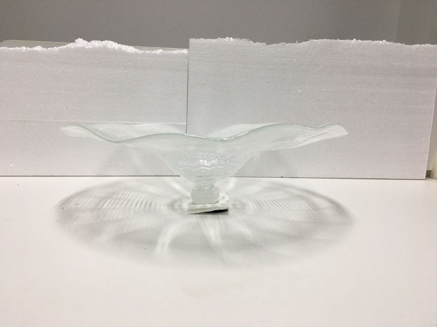 Hand Blown Murano Glass Wall Plates Clear Color D12Inches