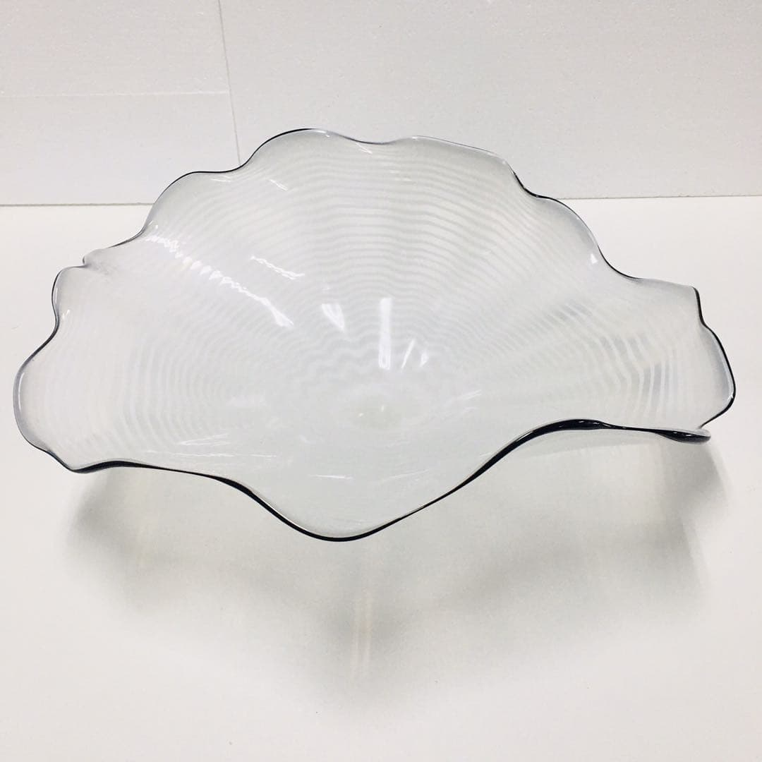 Hand Blown Murano Glass Wall Plates Clear Color D12Inches