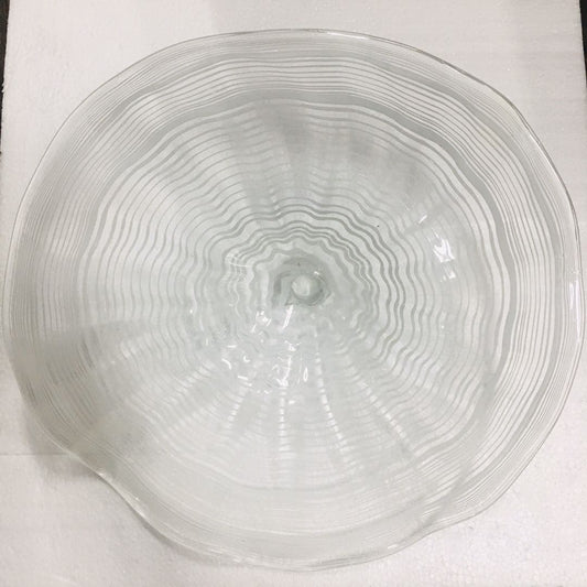 Hand Blown Murano Glass Wall Plates Clear Color D12Inches