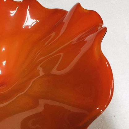 Hand Blown Murano Glass Wall Plates Red Color D12Inches