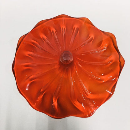 Hand Blown Murano Glass Wall Plates Red Color D12Inches