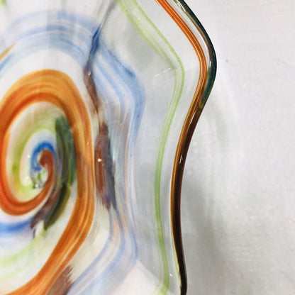 Hand Blown Murano Glass Wall Plates Multi Colors D12Inches