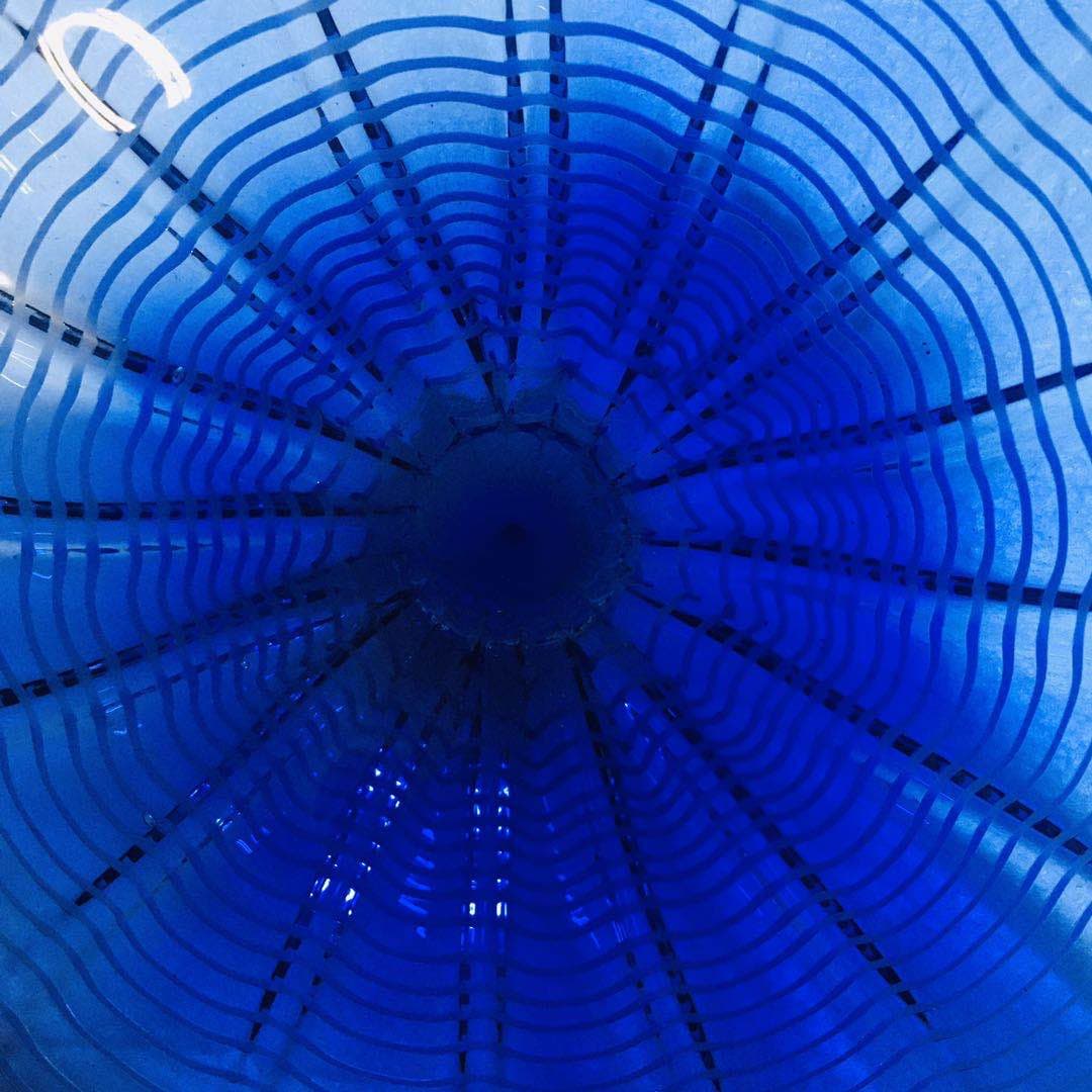 Hand Blown Murano Glass Wall Plates Blue Color D12inches