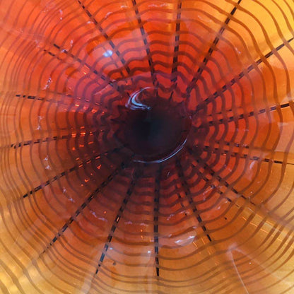 Glass Wall Plates Orange Murano Glass D12inches