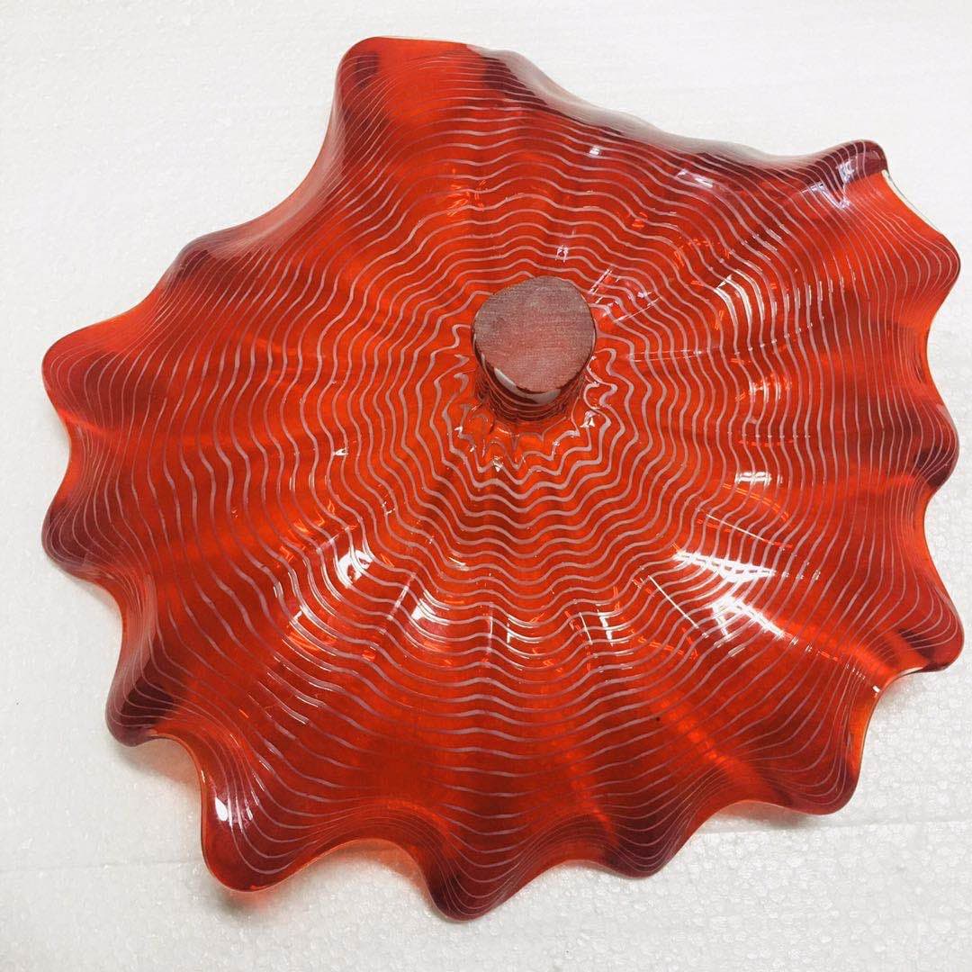 Glass Wall Plates Bowl Red Murano Glass D12inches