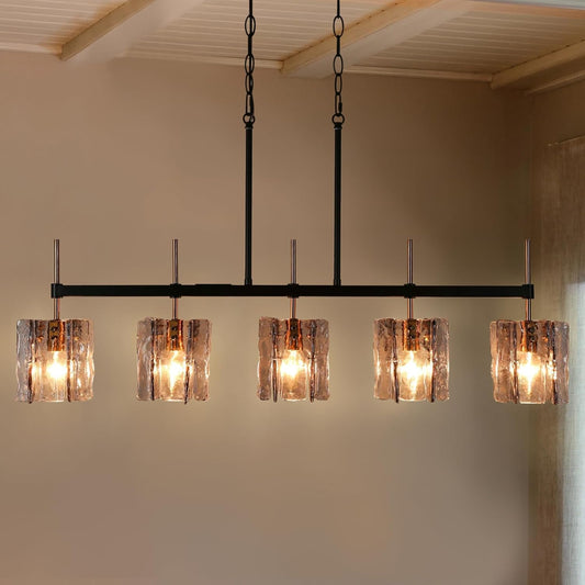 Modern Bar Island Pendant Light in Rustic Basement Setting