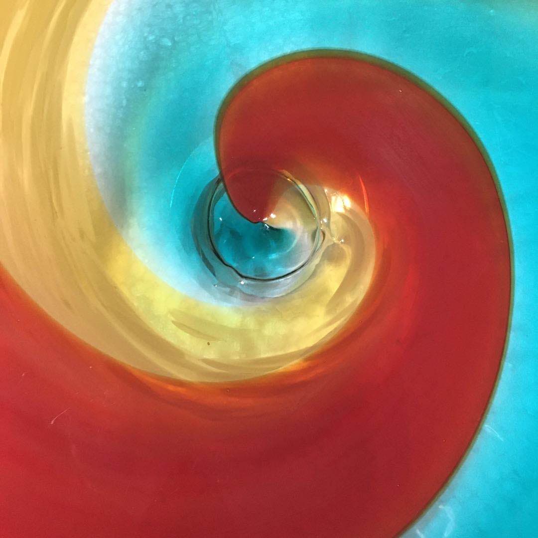 Hand Blown Murano Glass Wall Plates Multi Colors D12Inches