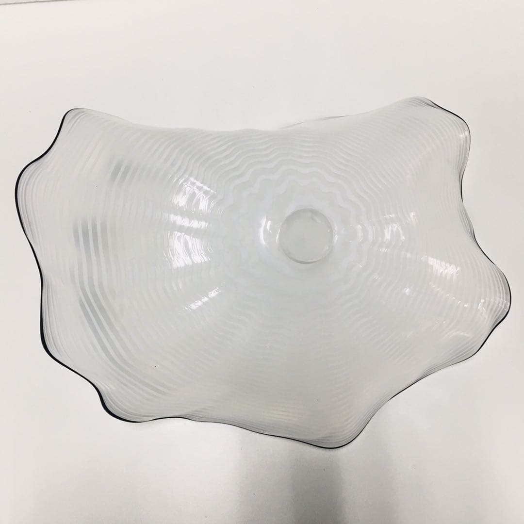 Hand Blown Murano Glass Wall Plates Clear Color D12Inches