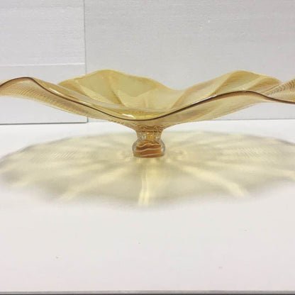 Hand Blown Murano Glass Wall Plates Yellow Color D12Inches