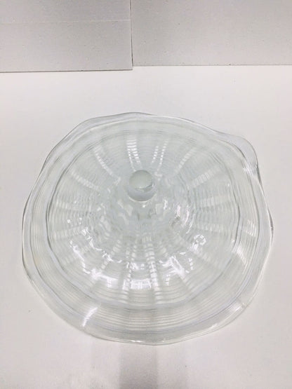 Hand Blown Murano Glass Wall Plates Clear Color D12Inches