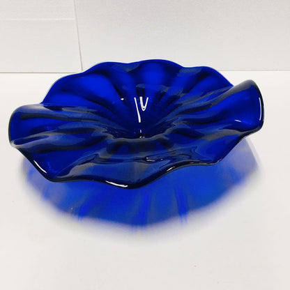 Hand Blown Murano Glass Wall Plates Blue Color D12inches