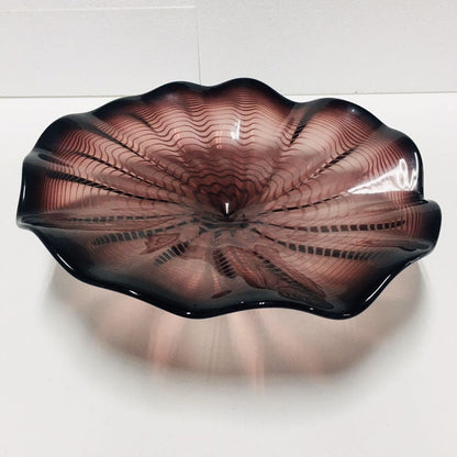 Hand Blown Murano Glass Wall Plates Brown Color D12Inches