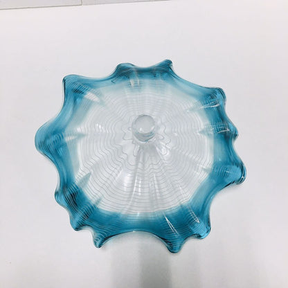 Glass Wall Plates Aqua And Clear Craft Sconce