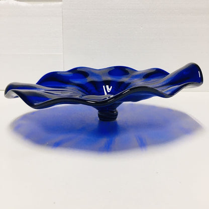 Hand Blown Murano Glass Wall Plates Blue Color D12inches