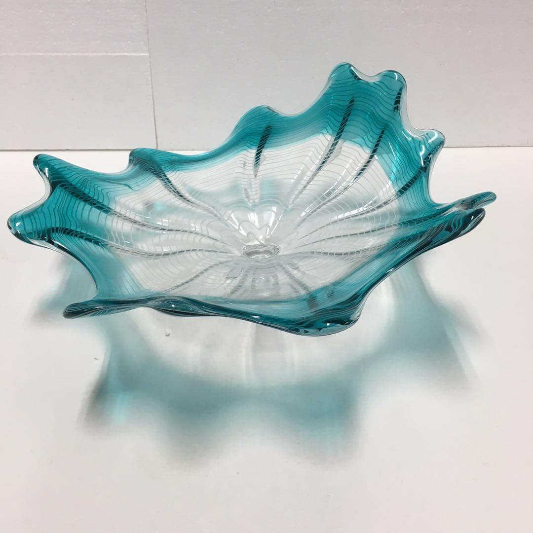 Glass Wall Plates Aqua And Clear Craft Sconce
