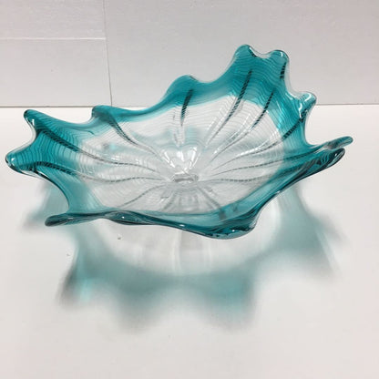 Glass Wall Plates Aqua And Clear Craft Sconce