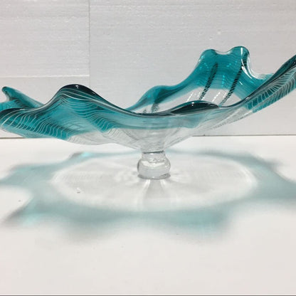 Glass Wall Plates Aqua And Clear Craft Sconce