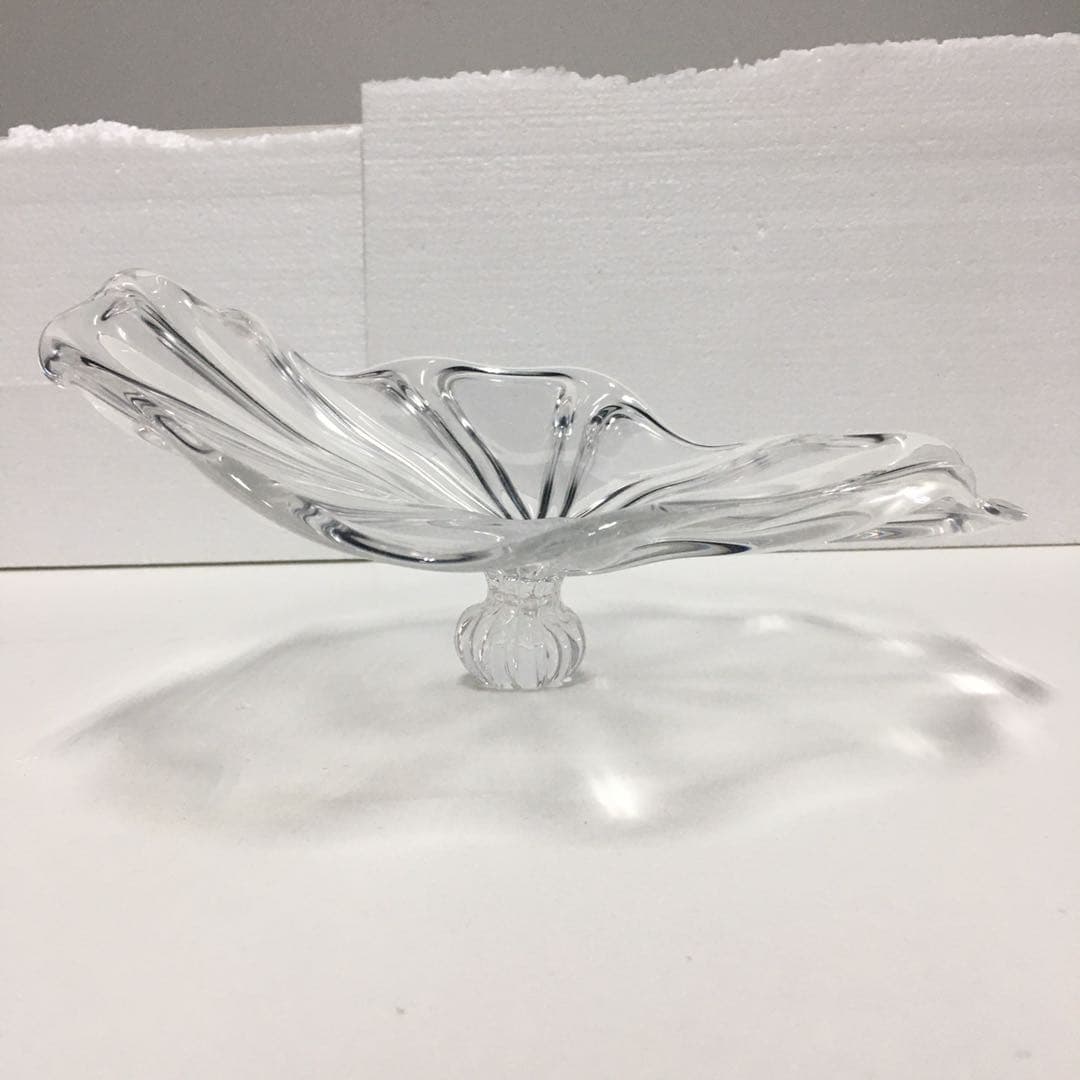 Hand Blown Murano Glass Wall Plates Clear Color D12Inches