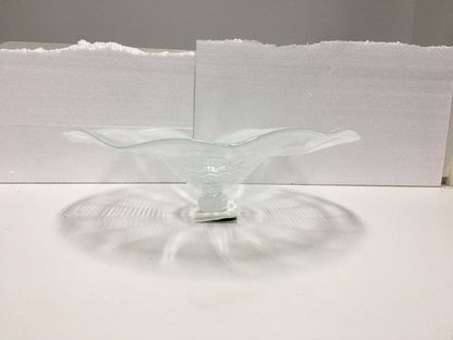 Hand Blown Murano Glass Wall Plates Clear Color D12Inches