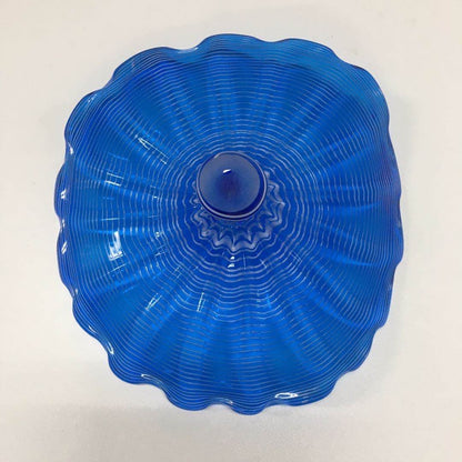 Hand Blown Murano Glass Wall Bowls Blue Color D12inches