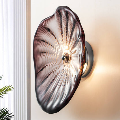 Murano Glass Wall Plates Brown Color With LED D12inches