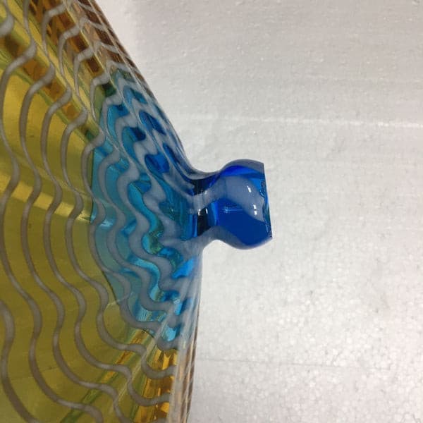 Glass Wall Bowls Dale Tiffany Murano Glass Blue And Yellow D12inches