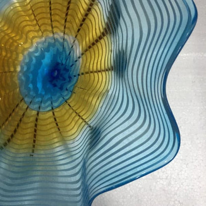 Glass Wall Bowls Dale Tiffany Murano Glass Blue And Yellow D12inches