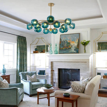 Luxury Multi-Globe Brass Chandelier for Neo-Classical Interior Design - LEDLIGHTHUB